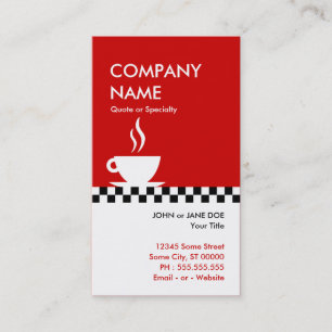 Retrokaffee-Schachbretter Visitenkarte