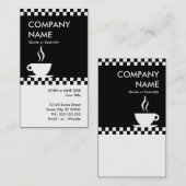 Retrokaffee-Schachbretter Visitenkarte (Vorne/Hinten)