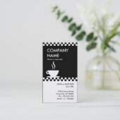 Retrokaffee-Schachbretter Visitenkarte (Stehend Vorderseite)