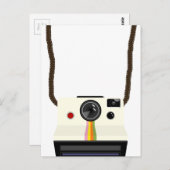 Retrokamera mit Gurt Postkarte (Vorne/Hinten)