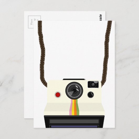 Retrokamera mit Gurt Postkarte (Vorne/Hinten)