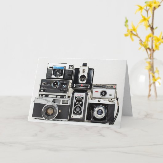 Retrokamerasammlung Karte (Gelbe Blume)