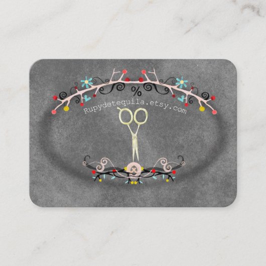 Retrokarten für Haarschnitt Rabattkarte (Vorderseite)