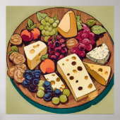 Retrokäseplatte Poster (Vorne)