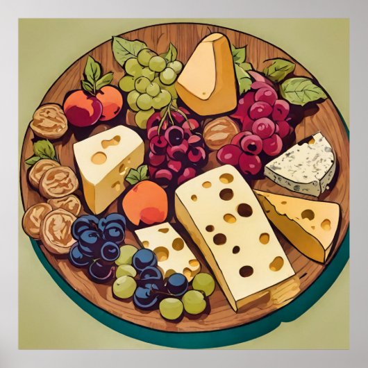 Retrokäseplatte Poster (Vorne)