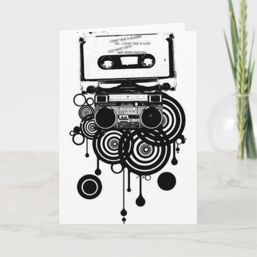 Retrokassette Feiertagskarte (Vorderseite)