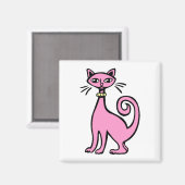 Retrokatze - Maßgeschneiderte Magnet (Vorderseite/Rückseite)