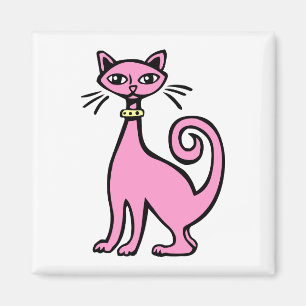 Retrokatze - Maßgeschneiderte Magnet
