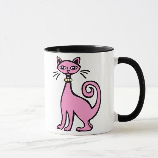 Retrokatze - Maßgeschneiderte Tasse (Rechts)
