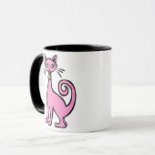 Retrokatze - Maßgeschneiderte Tasse (Vorderseite Links)