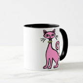 Retrokatze - Maßgeschneiderte Tasse (VorderseiteRechts)