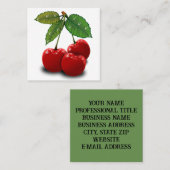 Retrokirsche-Platz-Visitenkarte Quadratische Visitenkarte (Vorne/Hinten)