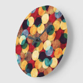 Retrokreise, Grunge Textur nahtlos Muster. Große Wanduhr (Winkel)