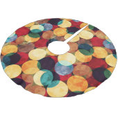 Retrokreise, Grunge Textur nahtlos Muster. Polyester Weihnachtsbaumdecke (Schrägansicht)