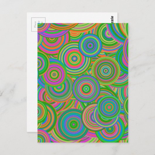 Retrokreise Postkarte (Vorne/Hinten)