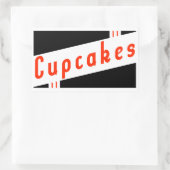Retrokuchen Rechteckiger Aufkleber (Tasche)