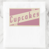 Retrokuchen Rechteckiger Aufkleber (Tasche)