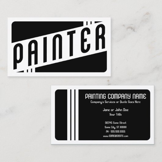 Retromaler Visitenkarte (Vorne/Hinten)