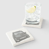 Retromaschine Steinuntersetzer (Seitenansicht)