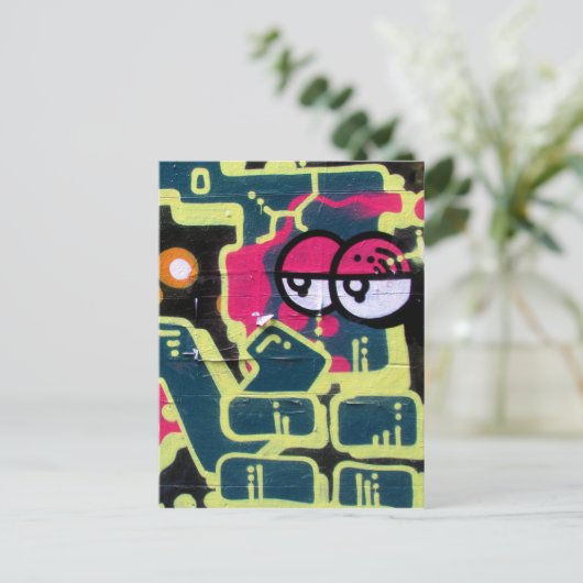 Retromauern Postkarte (Stehend Vorderseite)