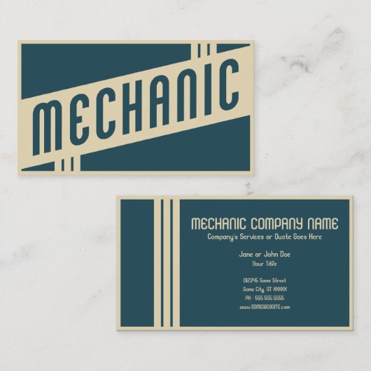 Retromechanik Visitenkarte (Vorne/Hinten)