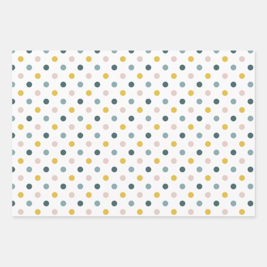 RetroMod Patterns Aqua Teal Blue Blush Pink Yellow Geschenkpapier Set (Vorderseite 2)