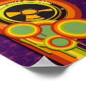 Retromusik Funky Vektor Art Poster (Ecke)