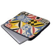 Retromuster aus hellen, einfachen geometrischen Fo Laptopschutzhülle (Vorne Knopf)