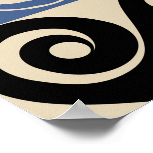 Retromuster aus hellen, einfachen geometrischen Fo Poster (Ecke)