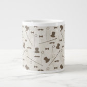 Retromuster für Mensch 2 Jumbo-Tasse (Vorderseite)