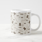 Retromuster für Mensch 2 Jumbo-Tasse (Rechts)