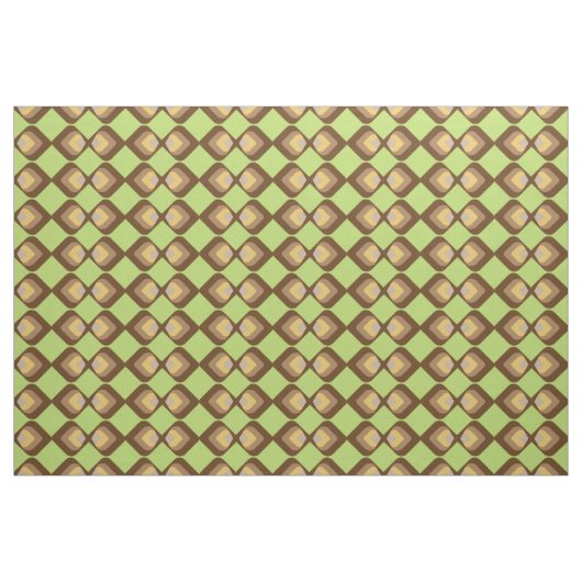 Retromuster grün braun stoff (Fat Quarter (45,7 x 55,9 cm))