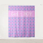 Retromuster in Rosa und Blau - Mädchen oder Junge Wandteppich (Vorderseite)