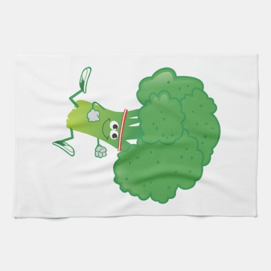 Retron laufender Brokkoli Handtuch (Horizontal)