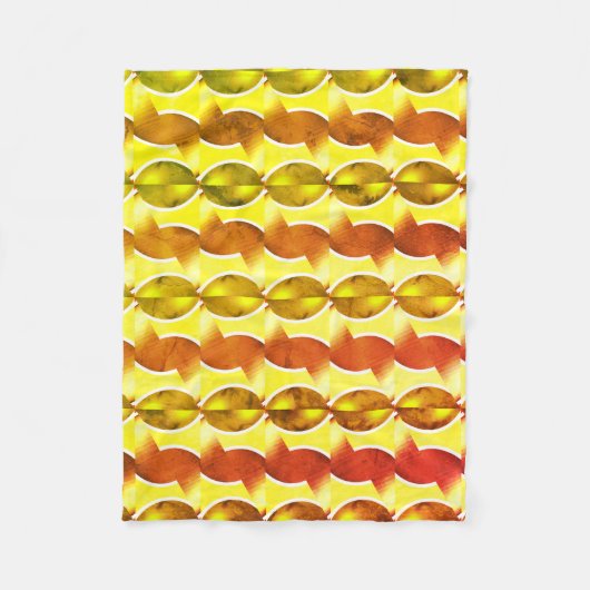 Retroorange 1970 fleecedecke (Vorderseite)