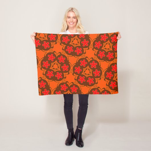 Retroorange 1970 fleecedecke (Beispiel)