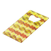 Retroorange 1970 geldbeutel flaschenöffner (Vorderseite Schrägansicht)