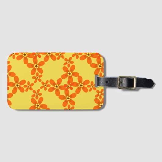 Retroorange 1970 gepäckanhänger (Vorderseite (Horizontal))