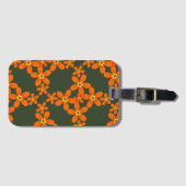 Retroorange 1970 gepäckanhänger (Vorderseite (Horizontal))