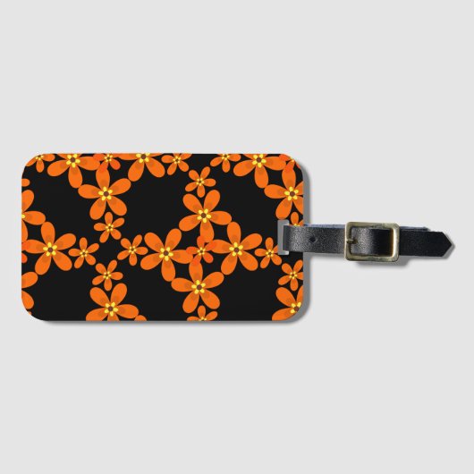 Retroorange 1970 gepäckanhänger (Vorderseite (Horizontal))