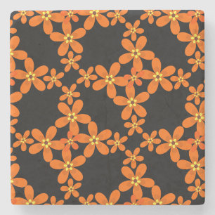 Retroorange 1970 steinuntersetzer