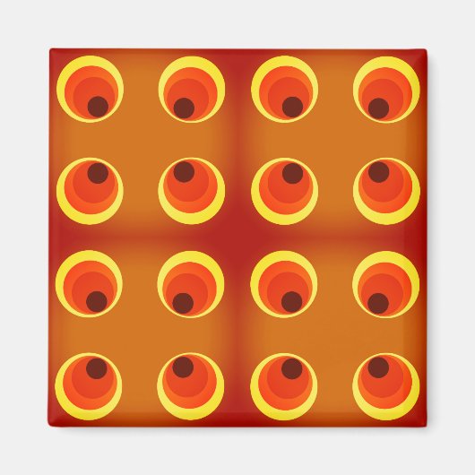 Retroorange, rot 1970 magnet (Vorne)
