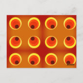 Retroorange, rot 1970 postkarte (Rückseite)