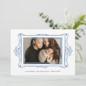 Retropastellblau, modernes Foto Adoption Ankündigung (Stehend Vorderseite)