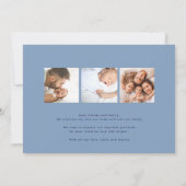 Retropastellblau, modernes Foto Adoption Ankündigung (Rückseite)