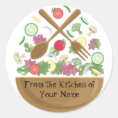 Retropflanze Runder Aufkleber (Vorderseite)