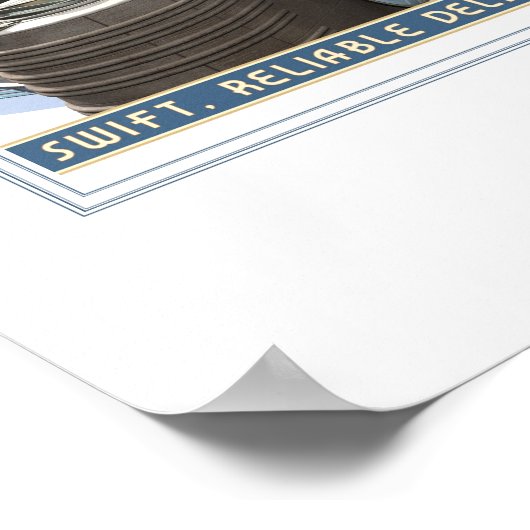 Retropolis Courier Service Poster (30x20") (Ecke)