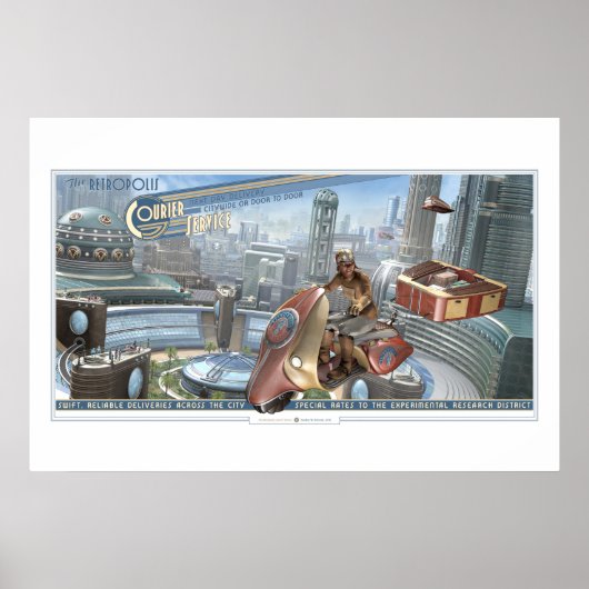 Retropolis Courier Service Poster (30x20") (Vorne)