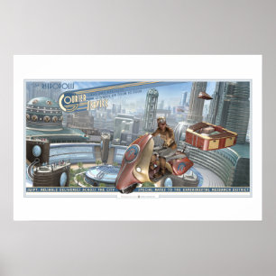 Retropolis-Kurierdienstplakat (76x51cm) Poster
