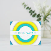 Retropool-Party Einladung (Stehend Vorderseite)